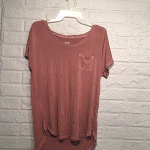 Mossimo Beige Pink Thin Shirt